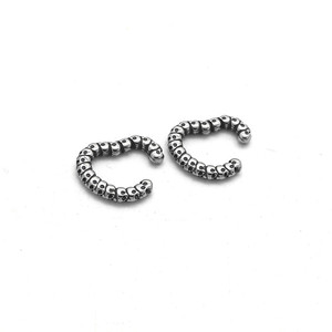 yunnique Cuff <b>Earrings</b> Heart Shape Titanium Steel Unisex Retro Style 316 Stainless Steel Fashion Jewelry - Product Image 5