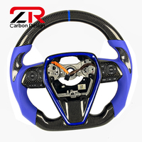 Amélioration de l'intérieur de la voiture pour Toyota Camry Avalon Corolla Highlander, volant sport personnalisé en fibre de carbone