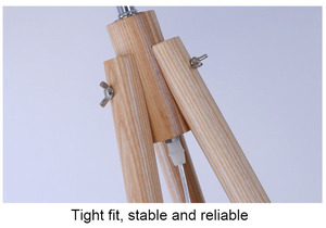 Lampe sur pied JYLIGHTING en bois et tissu, style bohème, certifiée UL, éclairage minimaliste pour villa, salon, intérieur rustique - Product Image 3
