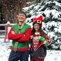 Pull de noël 2025 nouveau pull à col rond décontracté pour hommes et femmes pull moche