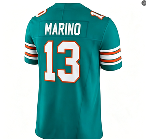 Maglia da Calcio 2026 Uomo Donna Ragazzo Stile Caldo 28 DeVon Achane Cucita 2 Willis 13 Marino S-3XL Ingrosso, Dropshipping - Product Image 3