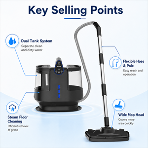 Professional Multi Surface Steam Cleaning Equipment Steam Mop <strong>Cleaner</strong> for Tile Hardwood and <strong>Laminate</strong> Floors - Product Image 4