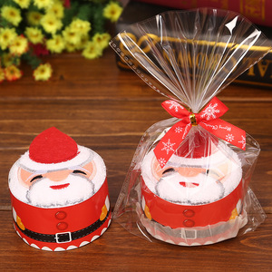 Serviette de cadeau de Noël bon marché dans une boîte ensemble de serviettes en coton créatif en stock pour une livraison rapide - Product Image 3