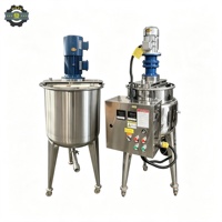 Cuve de mélange en acier inoxydable, Réacteur à chauffage électrique, Mélangeur, Agitateur, Cuve d'émulsification, Mélange de liquides en acier inoxydable 304