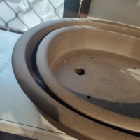Pot à Bonsaï Yixing, pot ovale non verni