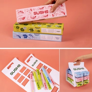 Cajas de comida para llevar al por mayor, impresión de envases para <span class=keywords><strong>sushi</strong></span>, almuerzo para llevar, logotipo personalizado, comida rápida para llevar - Product Image 4