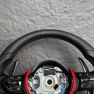 Volante Personalizado de Fibra de Carbono y Cuero Perforado para BMW Serie 3, 5, M3, M5, M6, F10, F20, F30, F90, F01, F02, E90, E60, Superventas - Product Image 2