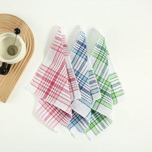 Cross Border Multi Functional Double Sided Checkered Dishcloth 30x30 Cm Oil Resistant Highly <b>Absorbent</b> Cleaning <b>Cloth</b> - Product Image 1