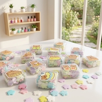Feuilles de savon portables Petal Travel en amidon d'acier inoxydable transparent jetables 6 couleurs pour le rajeunissement de la peau et le lavage des mains