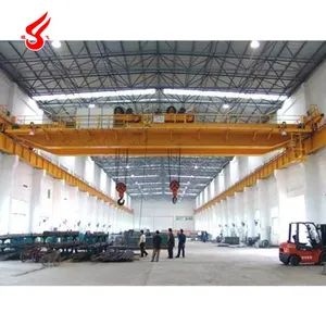 Diskon besar 10t 20t 30t girder ganda overhead crane sinar ganda EOT crane dengan troli listrik