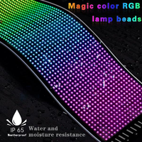 Panneau d'affichage à LED flexible et pliable contrôlé par l'APP, informations de défilement doux pour la publicité de la fenêtre arrière de voiture, cote IP65