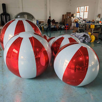 Grand ballon miroir coloré en PVC à Double couche suspendu personnalisé, boule de miroir gonflable en PVC brillant Disco pour fête