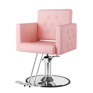 Silla de barbero de salón hidráulica con mechones negros elegantes modernos con material de PVC Barbero de inspiración vintage esencial para estilistas - Product Image 5
