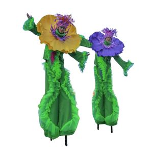 Performance Unisex per adulti vestito spettacolo di danza con trampoli floreale costumi di scena per festa ed eventi di intrattenimento - Product Image 1