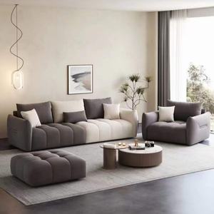 यसी इतालवी लक्जरी चमड़े के सोफे आधुनिक और सरल बिल्ली खरोंच चमड़े के तीन व्यक्ति सीधे पंक्ति रहने वाले कमरे सोफे संयोजन - Product Image 6