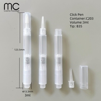 C203 + B35 3ml stylos à colle pour ongles faciles à enlever conception liquide Type de presse sur dissolvant pour faux ongles conseils vide clic stylo cosmétique