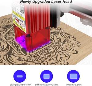 AL1Portable Graveur Laser Petite Machine de Gravure Laser pour Bois Cuir Acrylique Verre Gravure Zone, 30mm 0.5mm Fixe-Focus - Product Image 6