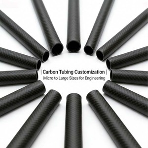 Tuyau en fibre de carbone de haute qualité, 1 mètre de long, diamètre 30-80 mm, noir, résistant à la corrosion, <span class=keywords><strong>tube</strong></span> enroulé - Product Image 4