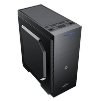 Boîtier d'ordinateur GAMEMAX Dark Silent Steel en plastique, format ATX Mid Tower, design anti-bruit des ventilateurs, 7 emplacements d'extension pour système PC de jeu