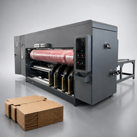 Machine automatique d'impression flexographique, de découpe et de rainurage pour carton ondulé avec encre à base d'eau pour boîtes cadeaux