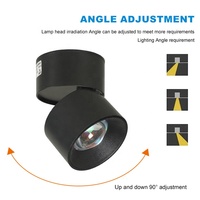 LOSO Commercial Indoor Office Store Home Sunset Light 10W White Black Surface Mounted LED Downlight