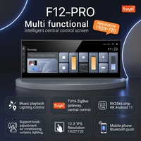 Passerelle intelligente Tuya ZigBee 12,1 pouces avec fonction de musique de fond, commande vocale et contrôle par application pour usage domestique