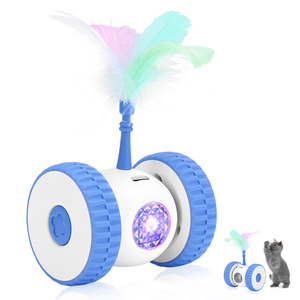 Juguete de Pelota para Mascotas, Silencioso, Eléctrico, con Plumas, Interactivo, Recargable, con Luz, para Gatos y Perros - Product Image 4