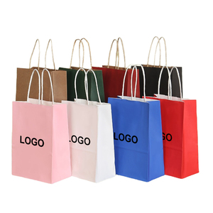 Tas <span class=keywords><strong>Belanja</strong></span> Grosir Kustom dari Kertas Kraft dengan Logo, Tas Kemasan Kertas untuk Toko Pakaian Ritel - Product Image 2