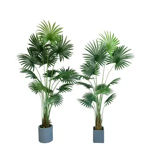 屋内屋外装飾用180 cmグリーン人工扇子ヤシ植物複数枝