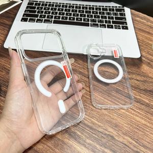Étuis et housses de téléphone portable magnétiques transparents Charge sans fil pour <span class=keywords><strong>iPhone</strong></span> 17 16 15 14 13 12 <span class=keywords><strong>11</strong></span> Pro Max Air Clear PhoneCase - Product Image 5
