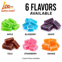 Bonbons durs en cristal en gros, saveurs de fruits assorties (Pomme, Myrtille, Raisin, Cola) OEM ODM
