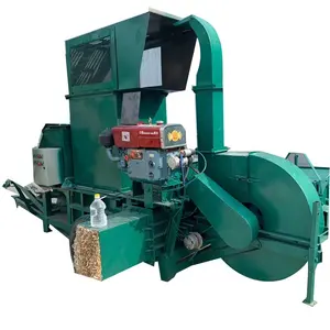 Hydraulic Green Grass Press Baler Hay Corn Straw Press Machine Sawdust Briquette Machine