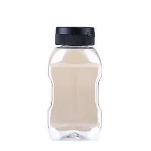 8 oz Clear Glass Salad Dressing Style Bottles w/ White Plastic Caps
