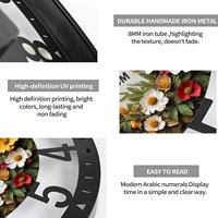 Horloge murale circulaire scandinave en fer de 25 cm avec un design épuré et silencieux