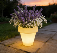 Pot Tanaman & Planter LED Tahan Air IP68 Ramah Lingkungan dengan Remote Kontrol untuk Rumah dan Kebun