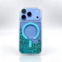Coque magnétique en TPU à paillettes effet sable mouvant Dopamine pour iPhone 18 Pro Max, avec grande découpe pour objectif, antichoc, pour femmes
