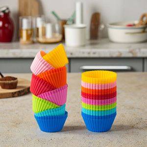 Silicon Muffin Cup Rainbow Color Muti-color <b>Silicone</b> Cupcake Liners Holders <b>Baking</b> Cup Candies Cupcake Wrap Holder - Product Image 2