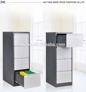 4 laci kabinet berkas gantung kantor baja penyimpanan lateral kabinet arsip logam vertikal