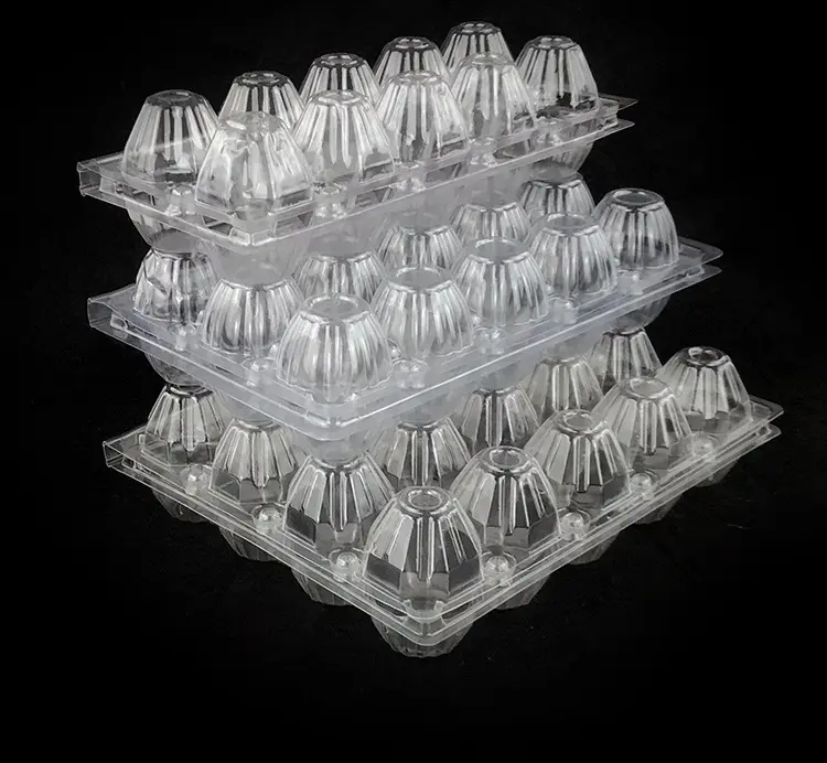 Wholesale Clear 15 Cell 10 Cell Pack Plastic Tray Packaging Plastic Egg Tray Blister Tray For Egg