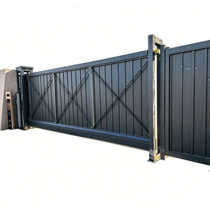 <span class=keywords><strong>Portail</strong></span> <span class=keywords><strong>coulissant</strong></span> électrique en alliage d'aluminium, sans rail, pour cour, villa, école, clôture - Product Image 1