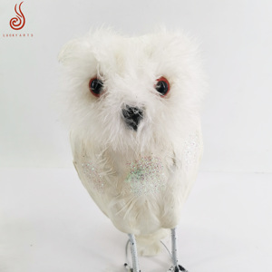 2024 warna putih bulu buatan berbulu burung hantu untuk kamar taman hadiah Natal - Product Image 6