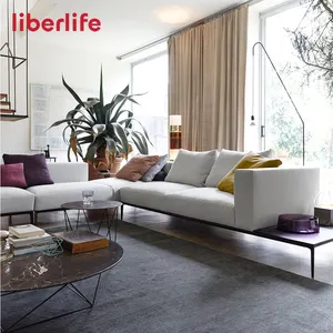 Supplier luxury modern furniture executive reception meeting couch wooden office sofa