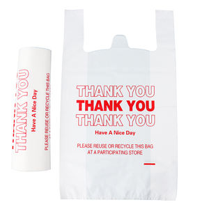 Logo personnalisé sac de remerciement T-shirt T-shirt biodégradable sacs de T-shirt d'emballage en plastique - Product Image 6