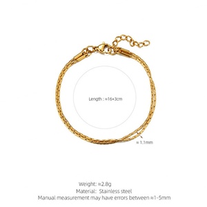Tarnish Free Waterproof Cute 316l Stainless Steel Jewlery 14k 18k <b>Gold</b> Plated <b>Bracelet</b> Dainty <b>for</b> <b>Women</b> - Product Image 5