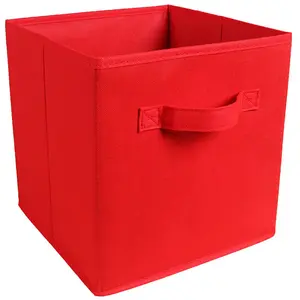 Assorted Colors Storage Bins,Containers,Boxes,Baskets Fabric Foldable Storage Cubes Customized Logo Clothes Organizer Square