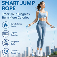 Corde à Sauter Intelligente Électrique Numérique Sans Fil à Compteur de Vitesse, Très Demandée, de Haute Qualité, Personnalisée, Durable et Écologique pour le Fitness