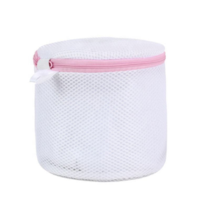 Bolsa de lavandería blanca con cremallera rosa, reutilizable, para ropa delicada, para lavadoras. - Product Image 4