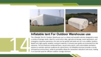 Structure gonflable personnalisée Hangar pour avions Stockage extérieur Entrepôt Tunnel Tente gonflable pour avions pour utilisation mobile