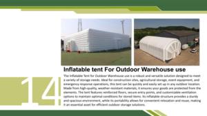 Estructura Inflable Personalizada, Hangar para Aviones, Almacén de Almacenamiento Exterior, Túnel, Carpa Inflable para Aviones de Uso Móvil - Product Image 5