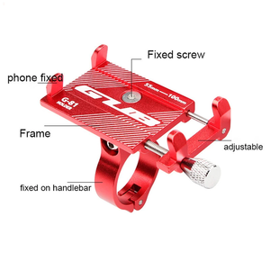 Support universel pour téléphone portable en alliage d'aluminium pour moto et vélo, support métallique pour téléphone portable de 3,5 à 6,5 pouces pour vélo de route - Product Image 1